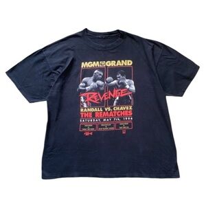Vintage 1994 Boxing Randall Vs Chavez The Revenge Rematch T-Shirt Size XL (O)